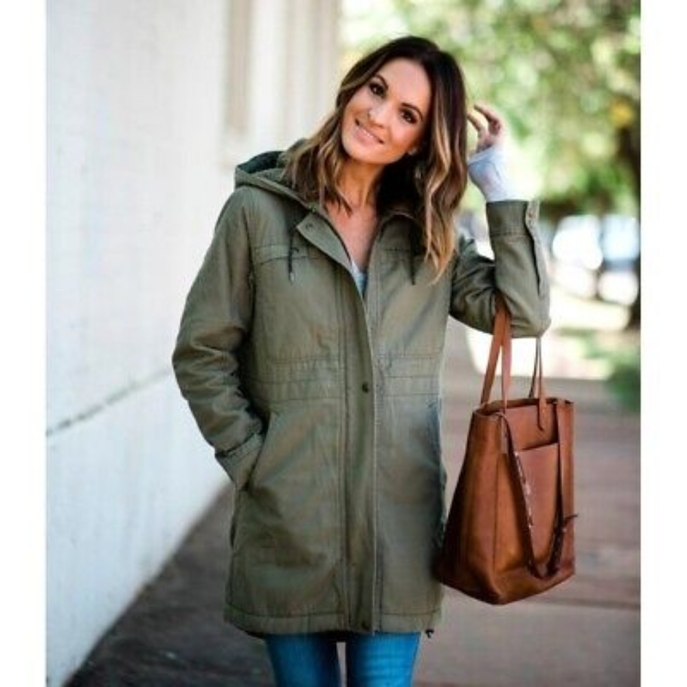 Patagonia Olive Green Utility Jacket with Hood